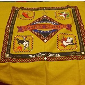 Fort Worth Outlet Square Yellow Graphic Bandana